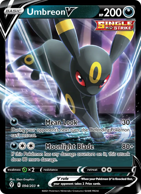 Umbreon V, Pokémon card