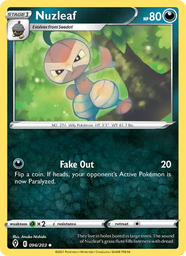 Nuzleaf, Pokémon card