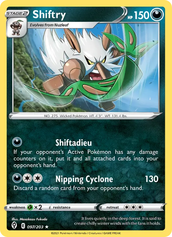 Shiftry, Pokémon card