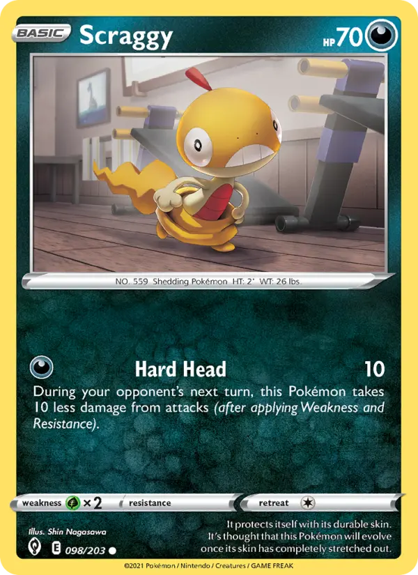 Scraggy, Pokémon card