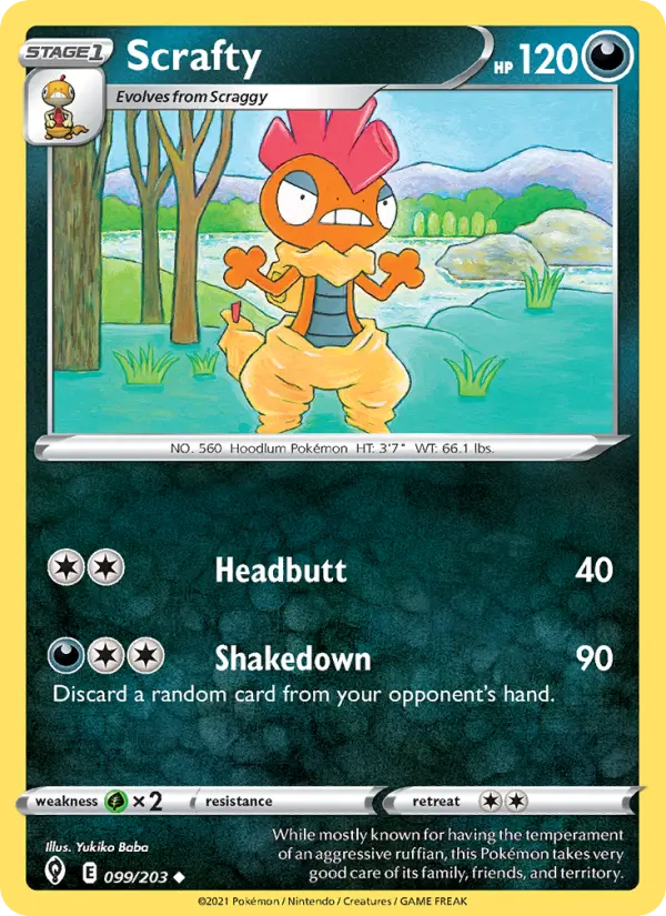 Scrafty, Pokémon card