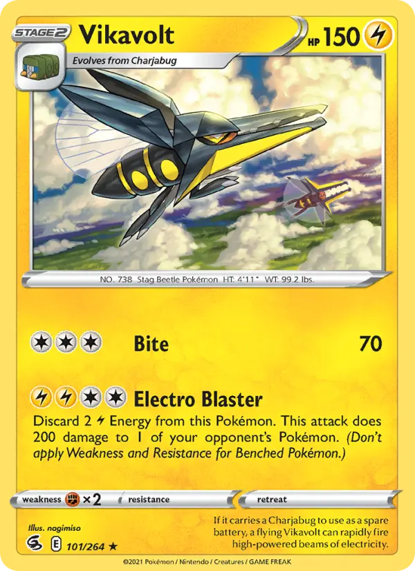 Vikavolt, Pokémon card