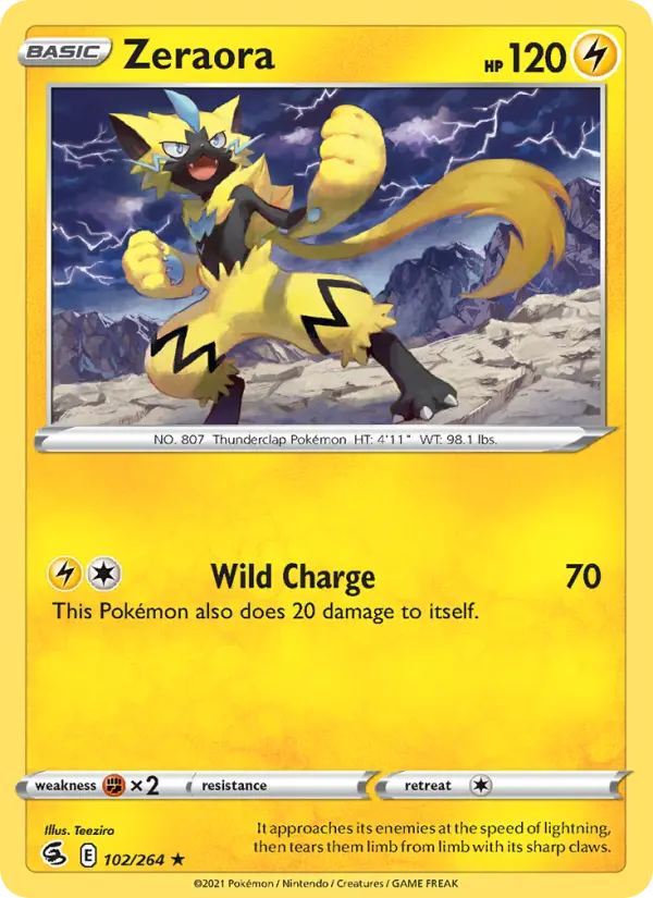 Zeraora, Pokémon card