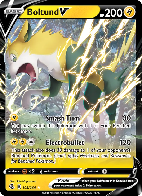 Boltund V, Pokémon card