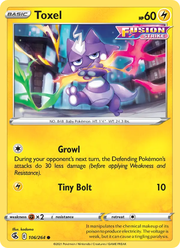 Toxel, Pokémon card
