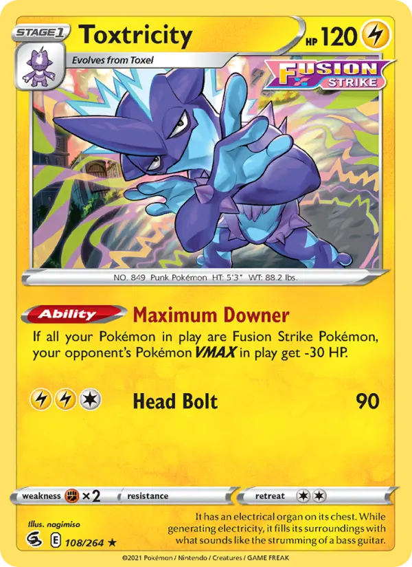 Toxtricity, Pokémon card