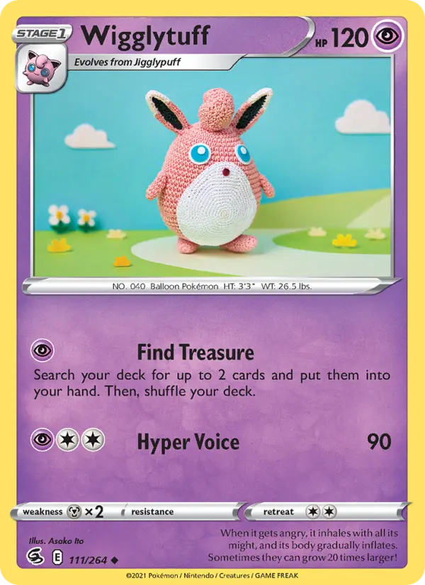 Wigglytuff, Pokémon card