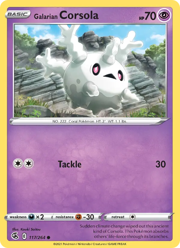Galarian Corsola, Pokémon card