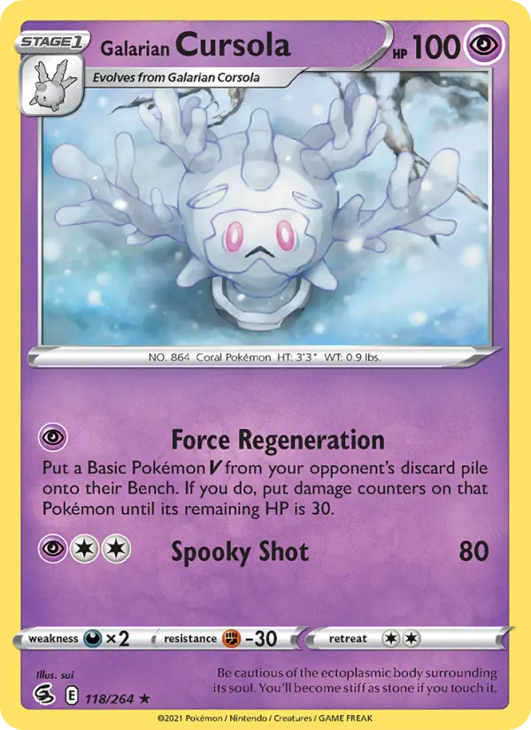 Galarian Cursola, Pokémon card
