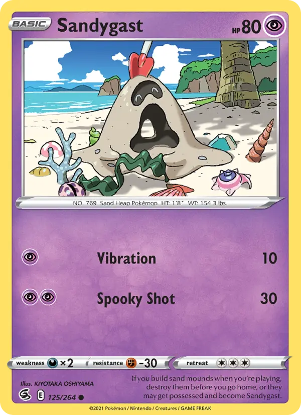 Sandygast, Pokémon card