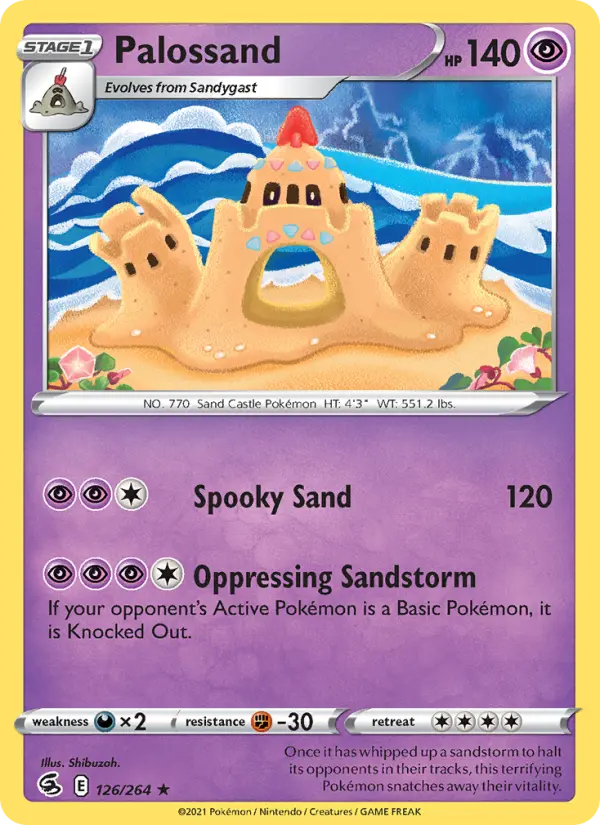 Palossand, Pokémon card