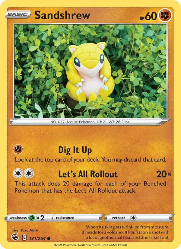 Sandshrew, Pokémon card