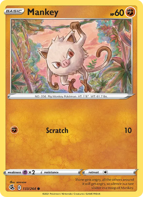 Mankey, Pokémon card