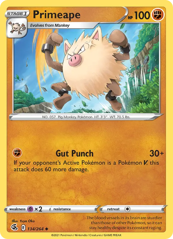 Primeape, Pokémon card