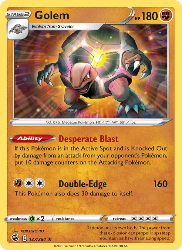 Golem, Pokémon card