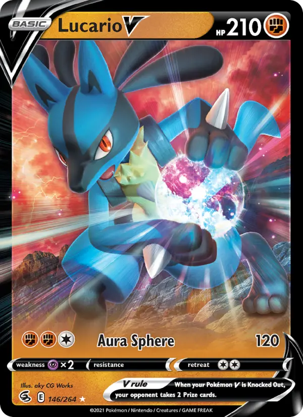 Lucario V, Pokémon card