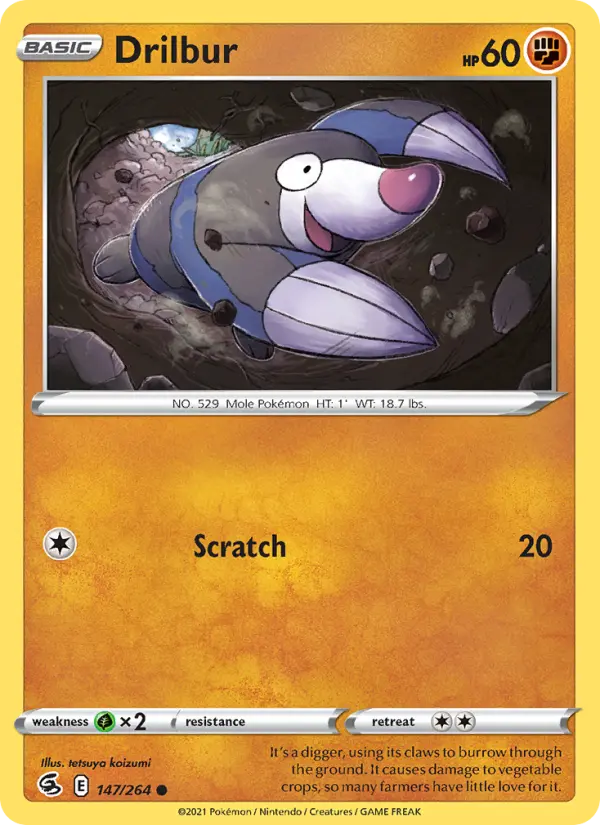 Drilbur, Pokémon card