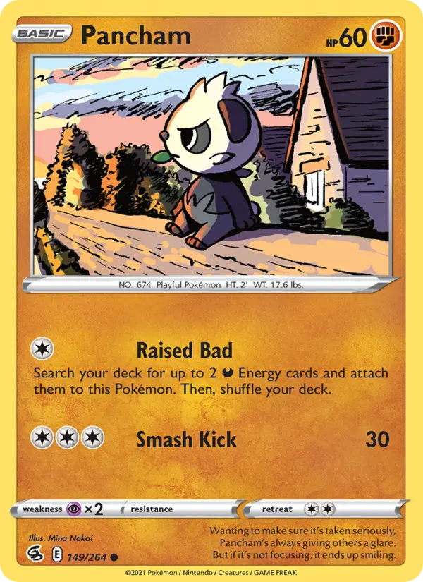 Pancham, Pokémon card