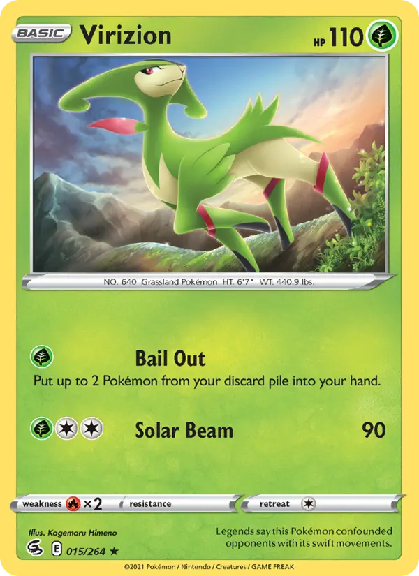 Virizion, Pokémon card