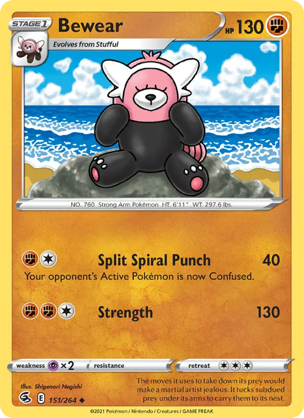 Bewear, Pokémon card