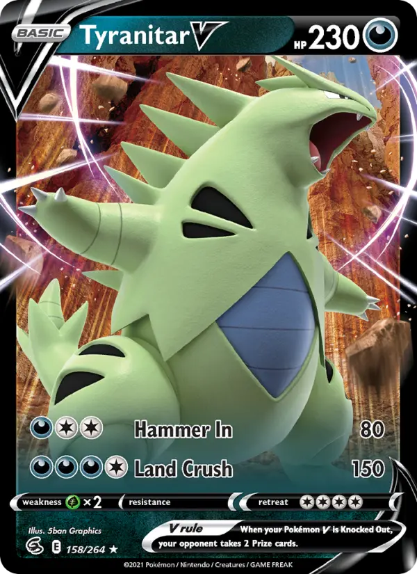 Tyranitar V, Pokémon card