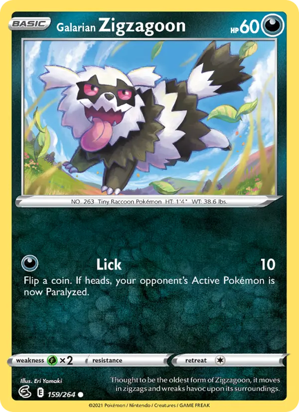 Galarian Zigzagoon, Pokémon card