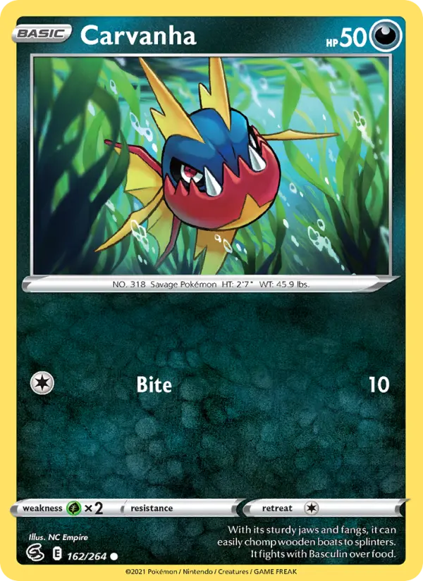Carvanha, Pokémon card