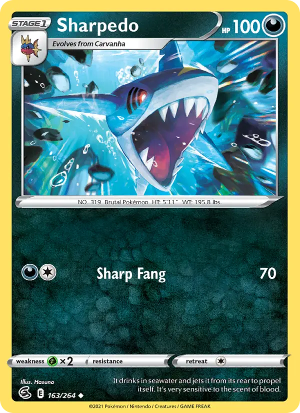 Sharpedo, Pokémon card