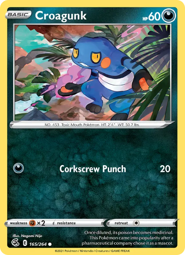 Croagunk, Pokémon card