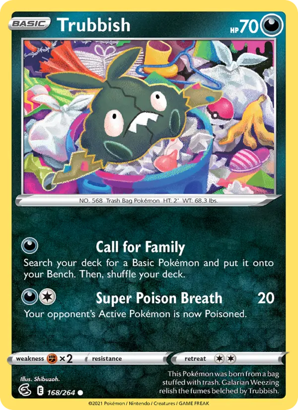 Trubbish, Pokémon card