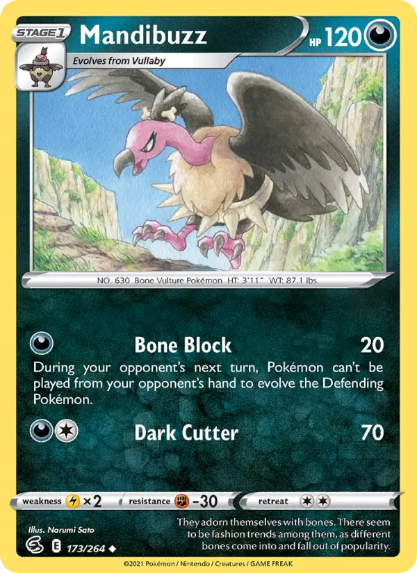 Mandibuzz, Pokémon card