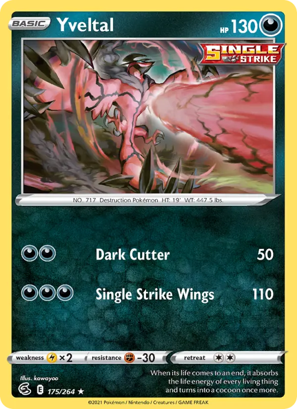 Yveltal, Pokémon card