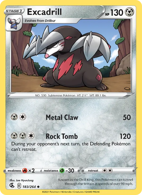 Excadrill, Pokémon card