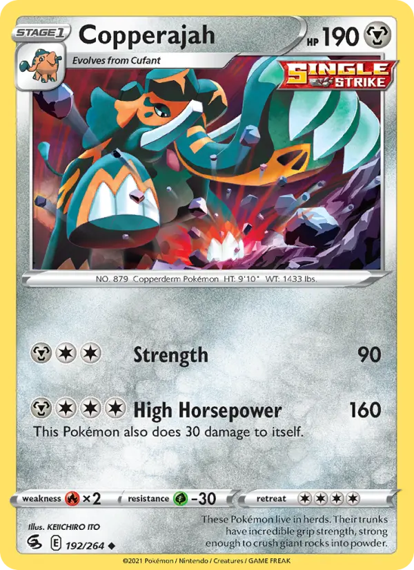 Copperajah, Pokémon card