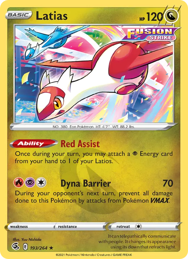 Latias, Pokémon card