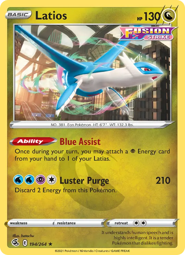 Latios, Pokémon card