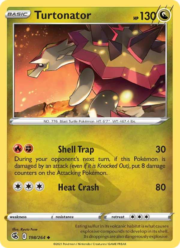 Turtonator, Pokémon card