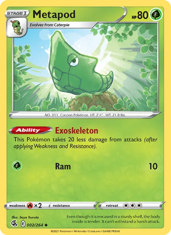 Metapod, Pokémon card