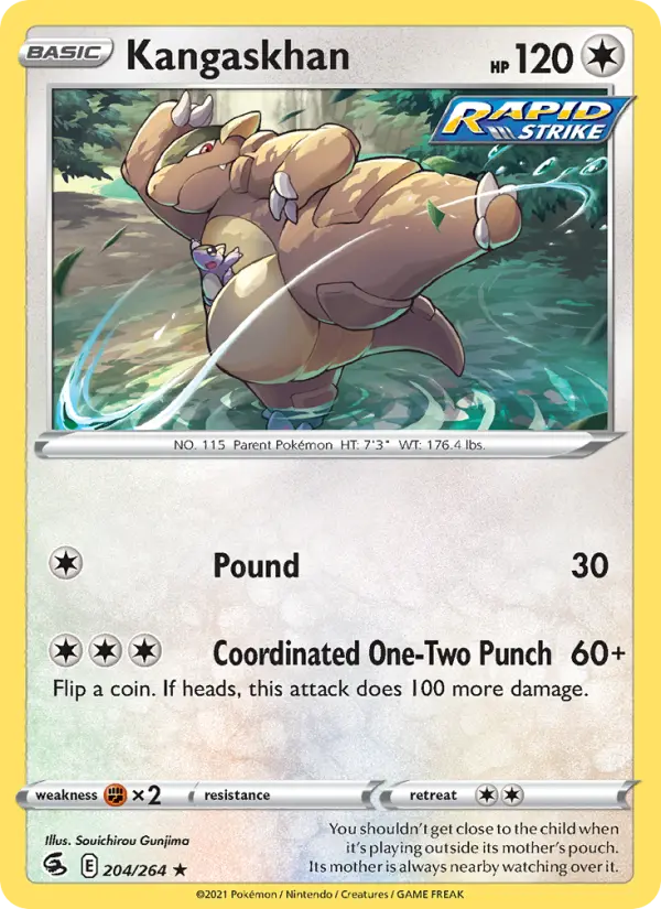 Kangaskhan, Pokémon card