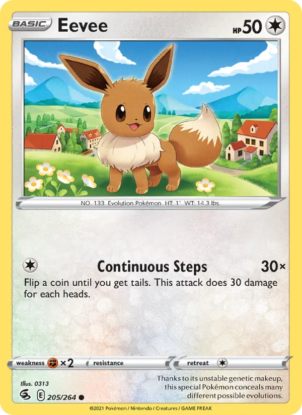 Eevee, Pokémon card