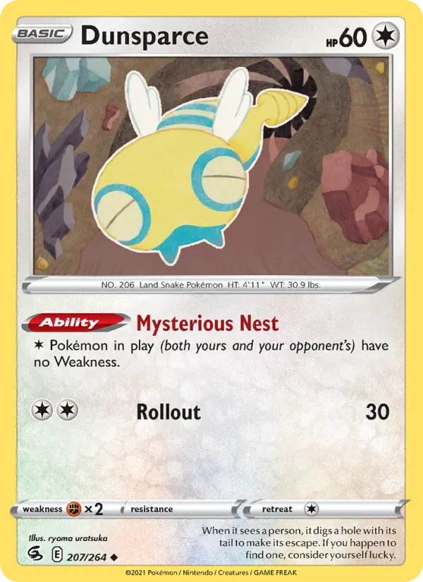 Dunsparce, Pokémon card