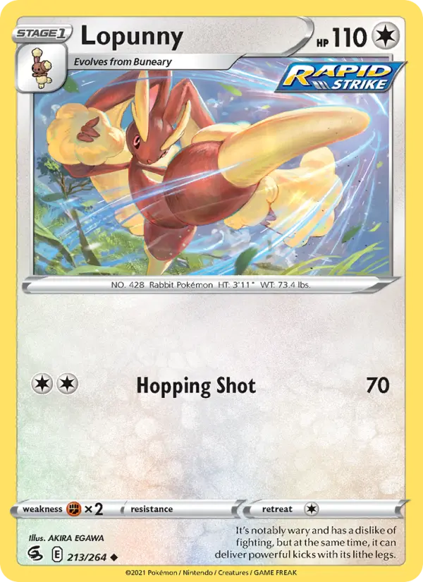 Lopunny, Pokémon card