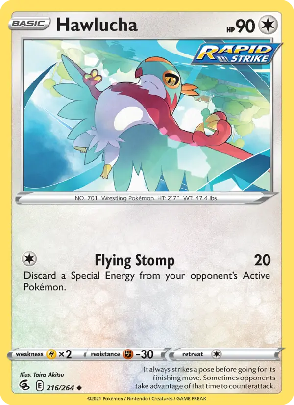 Hawlucha, Pokémon card