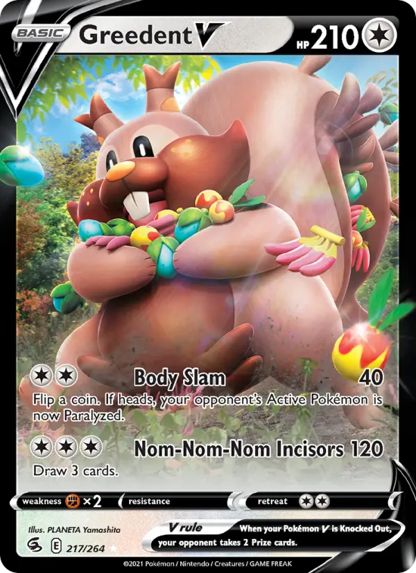 Greedent V, Pokémon card
