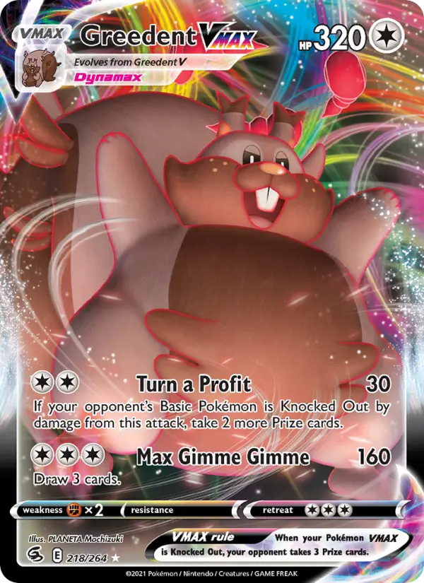 Greedent VMAX, Pokémon card