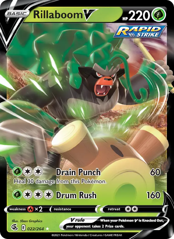 Rillaboom V, Pokémon card