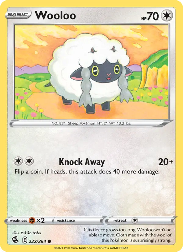 Wooloo, Pokémon card