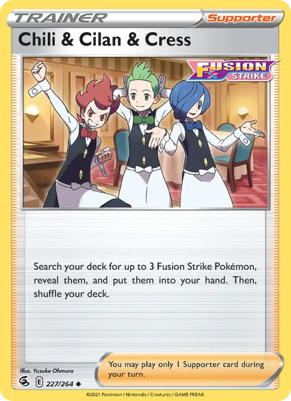 Chili & Cilan & Cress, Pokémon card