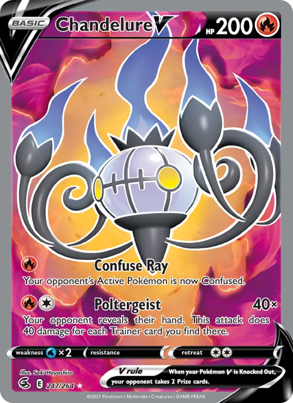 Chandelure V, Pokémon card
