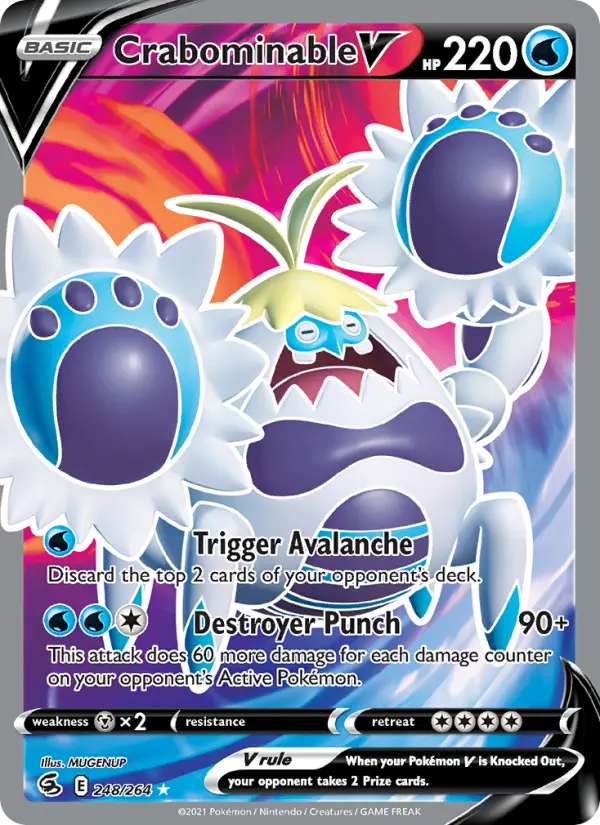 Crabominable V, Pokémon card